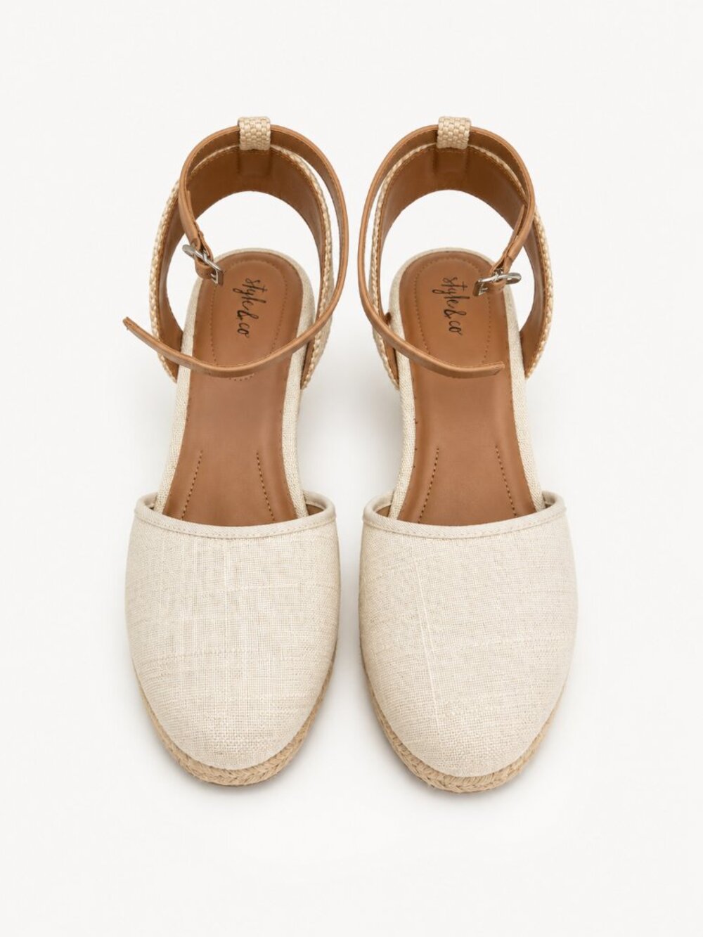 Style & Co Cream Espadrille Wedge Shoes Size 9